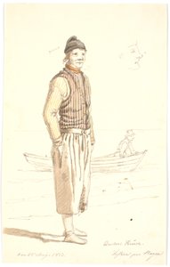 Anders Kruse. Skagen üzerinde balıkçı by Martinus Rørbye
