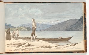 Bir geçiş noktası. Teknelere göre rakamlar by Martinus Rørbye