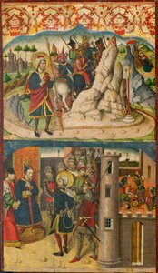 Aziz Christopher Şeytanla Buluşuyor; Likya Kralı'nın huzurunda Aziz Christopher by Martín de Soria