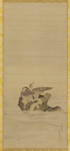Mandalina ördekleri, Edo dönemi, 18. yüzyıl. by Maruyama Okyo