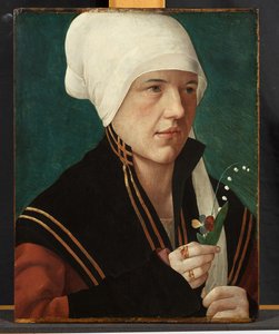 Vadideki Zambak ve Hercai Menekşe tutan Kadın Portresi, 1510-20