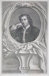 Jacobus Houbraken (1698-1780) tarafından oyulmuş Thomas Otway (1652-85) portresi (gravür) by Mary (after) Beal