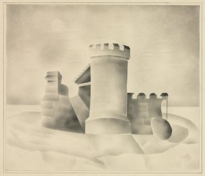 Ay Işığında Harabeler, 1840. by Mary Altha Nims