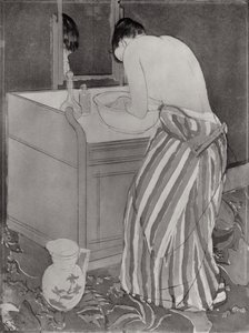 La Toilette, 1891 (kağıt üzerinde kuru nokta ve aquatint) by Mary Cassatt