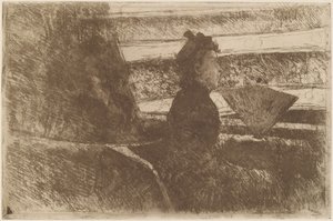 Lady in a Loge, Sağa Bakan, c. 1880. by Mary Cassatt