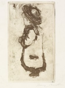 Paltolu ve Şapkalı Matmazel Luguet, c. 1883 by Mary Cassatt