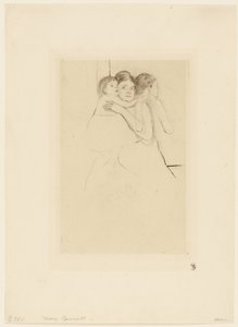 Çocuğunu Tutan Anne Berthe by Mary Cassatt