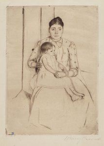Dinlenme, ç. 1890. by Mary Cassatt