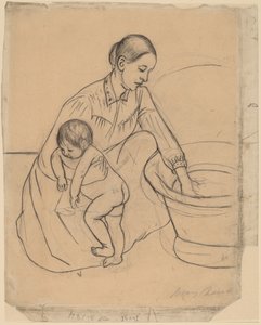 Hamam [rekto], 1890-1891. by Mary Cassatt
