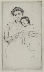 Tığ İşi Dersi, c. 1902. by Mary Cassatt