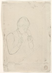 Mektup tersi, 1890-1891. by Mary Cassatt