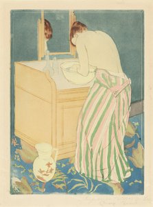 kadın banyo by Mary Cassatt