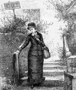 İzin için eve bakan bir kadın by Mary Ellen Edwards