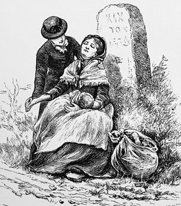 Evlenmemiş bir anne ve bebeği yol kenarında bitkin halde bulundu by Mary Ellen Edwards