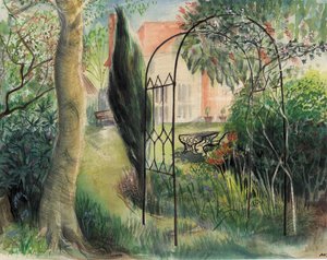 Bahçe, Harrow, 2003 (suluboya) by Mary Kuper