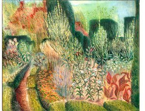 Great Dixter: Budama sanatı ve yollar, 2003 (gemide yağ) by Mary Kuper