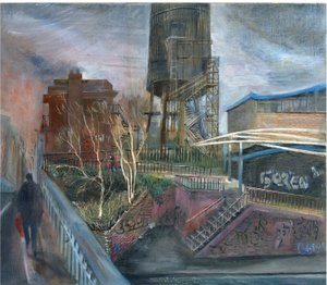 Ladbroke Grove karantinası: 1, kanal üzerinde, 2020 (gemide petrol) by Mary Kuper