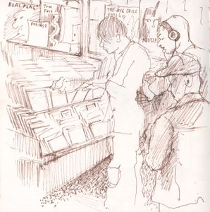 Kaba Ticaret, 2006 (kalem ve mürekkep) by Mary Kuper