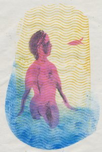 Yüzücü, 2018 (tek baskı) by Mary Kuper