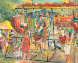 Salıncaklı tekneler, 2006 (gemide yağ) by Mary Kuper