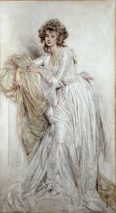 Edwardian Lady (kağıt üzerine suluboya)