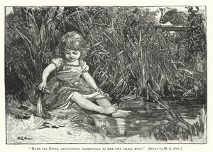 Silas Marner - Here sat Eppie, discoursing cheerfully to her own small boot  by Mary L. Gow