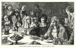 Utangaç gelin onun yanında (gravür) by Mary L. Gow