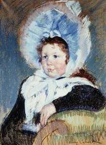 Çok Büyük Bir Bone ve Koyu Paltolu Dorothy, 1904 dolayları by Mary Cassatt