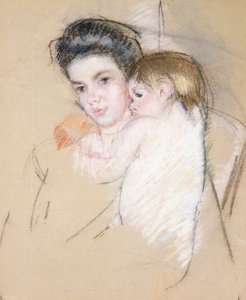 anne ve çıplak çocuk, by Mary Cassatt