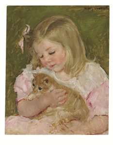 Sara Holding a Cat, c.1907-08 (tuval üzerine yağlıboya)
