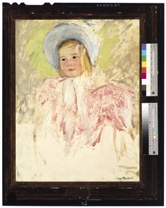 Simone in a Blue Bonnet (No. 1), c.1903 (tuval üzerine yağlı boya) by Mary Stevenson Cassatt