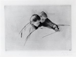 Harita veya Ders by Mary Stevenson Cassatt
