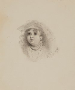 İsimsiz Bir Çocuğun Başı, 1876. by Mary Vaux Walcott