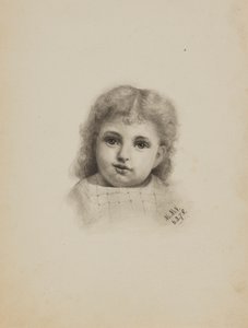 İsimsiz Bir Çocuğun Başı, 1878. by Mary Vaux Walcott
