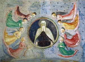 Meleklerle çevrili Baba Tanrı. 1435 by Tommaso Masolino da Panicale