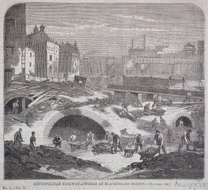 Blackfriars Köprüsü, Londra, 1863