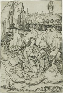 Patmos Adası'ndaki Aziz John by Master E.S.
