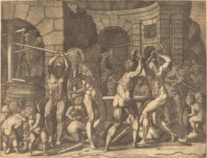 Vulcan ve Tepegöz Okları Dövme by Master FG, after Francesco Primaticcio