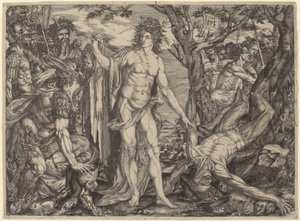 Apollon ve Marsyas by Master MF