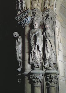 St. Andrew taşını betimleyen Portico de la Gloria