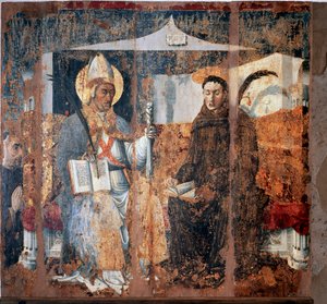 Tournai'li Aziz Eleutherius ve Aziz Placidus (Fresk by Master of Cesio