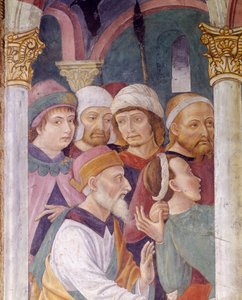 İtalya, Piedmont Bölgesi, Alessandria eyaleti, Santa Maria Assunta Bazilikası'ndaki şapelde fresk