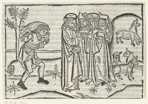 Kayıp koyun benzetmesi by Master of Delft (attributed to)