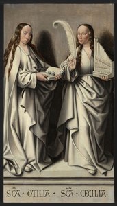 Aziz Anne Altarpiece Azizler Ottilia ve Cecilia Paneli, yaklaşık 1503-1506 by Master of Frankfurt