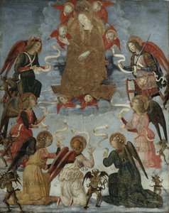 Yedi Başmelek ile çevrili Glory in Virgin, c.1490-1500