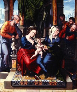 Kutsal Aile (panelde yağ) by Master of Paul and Barnabas