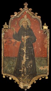 Aziz Francis (verso), c.1400 (panelde sıcaklık) by Master of Roncaiette (attr. to)