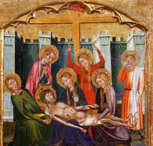 Rubio Üstadı tarafından Mezarda Biriktirme (14. yüzyıl), Santa Maria Kilisesi, Rubio
