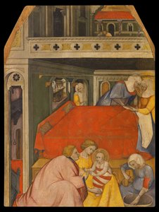 Bakire'nin doğuşu (ahşap üzerine resim) by Master of San Lucchese