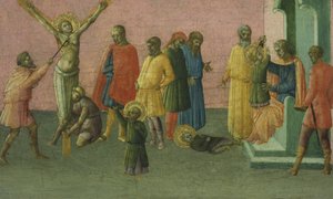 Azizlerin Şehadeti, 1400-50 (panelde huy ve altın varak) by Master of St. Julitta and St. Quiricus Master of St. Julitta and St. Quiricus